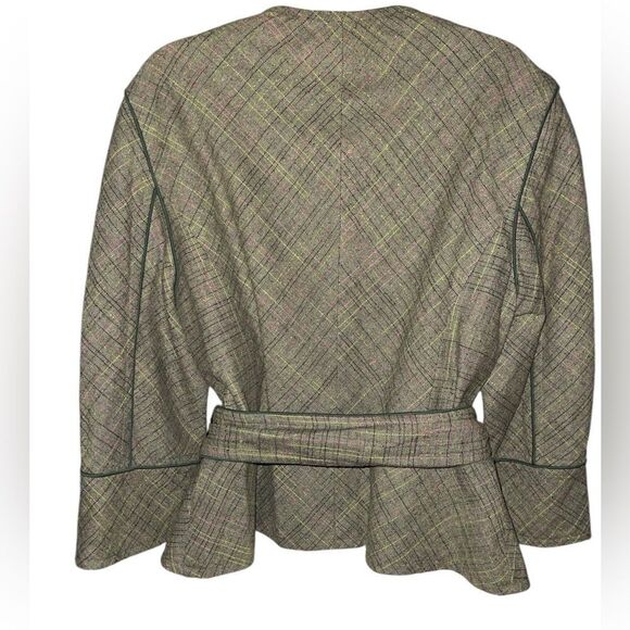 NINE & COMPANY 16 jacket, blazer suit Green with belt - Picture 3 of 6